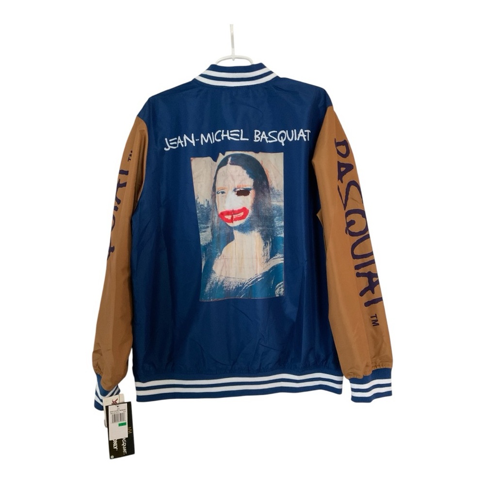Jean Michel Basquiat Members Only Mens Sz L Mona Lisa Streetwear Windbreaker NWT - Picture 2 of 12